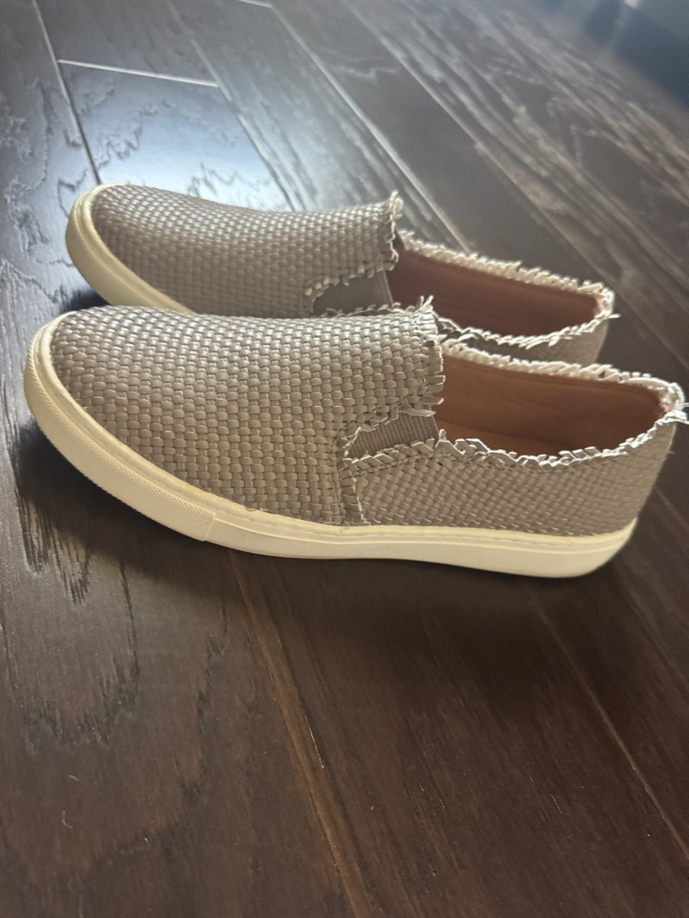 Indigo Woven Slip-On Shoe in Cream and Tan